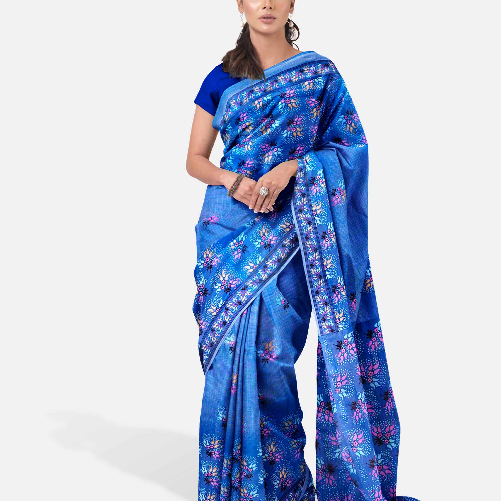 Multicolor Digital Print Saree